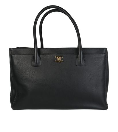 Cerf Executive Tote, &pound;2,500, Handbags, Black, Leather, Front view
